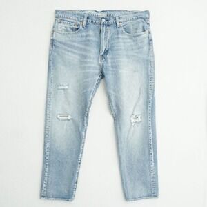 Levis Premium Hi-Ball Jeans Mens 38 x29 Light Wash Distressed Denim Pants